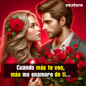 Imagen romántica con una frase de amor de distancia, fondo pareja de amor