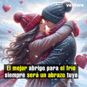 Imagen romántica con una frase de amor de distancia y beso original para dedicar a una persona especial. tus besos mi amor